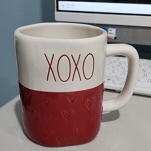Rae Dunn Red and White XOXO Mug for Dining